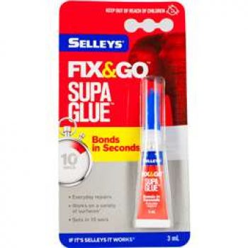 Selleys Adhesive Fix & Go Supa Glue 3ml
