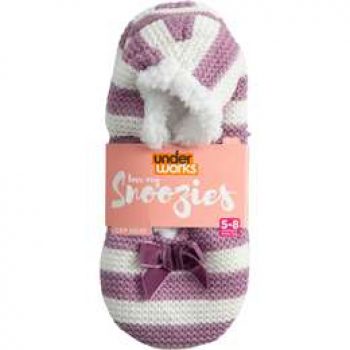 Underworks Ladies Snoozies Slip On Purple each