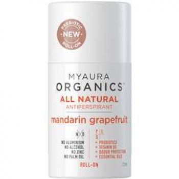 Myaura Antiperspirant Roll On Deodorant Mandarin Grapefruit 75ml