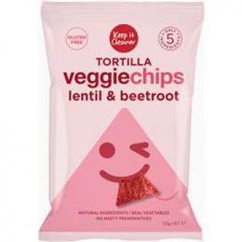Keep It Cleaner Tortilla Veggie Chips Lentil & Beetroot 125g