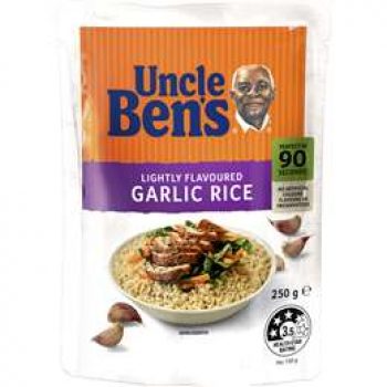 Uncle Ben’s Lightly Flavoured Garlic Rice  250g