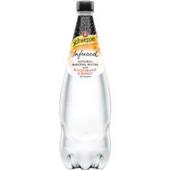 Schweppes Infused Natural Mineral Water With Blood Orange & Mango 1.1l