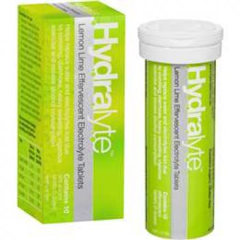 Hydralyte Lemon Lime Effervescent Tablets 10 pack