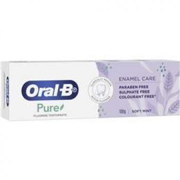 Oral-b Pure Enamel Care Fluoride Toothpaste Soft Mint 100g