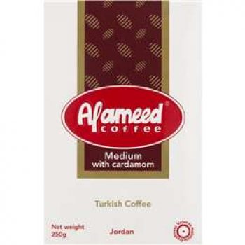 Alameed Coffee Medium With Cardamom Turkish Coffee 250g