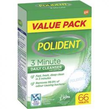 Polident 3 Minute Denture Cleanser  66 pack