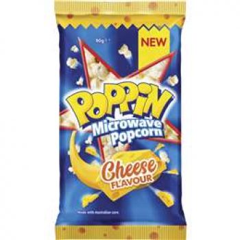 Poppin Microwave Popcorn Cheese Flavour 90g