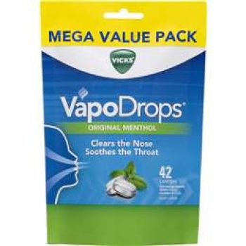 Vicks Vapodrops Original Menthol Lozenges 42 pack