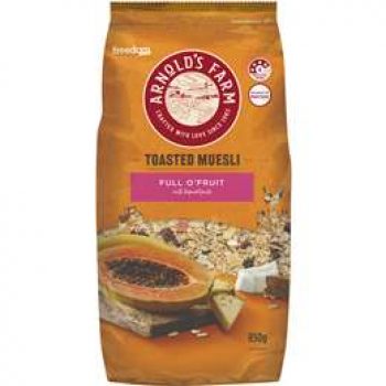 Freedom Foods Arnold’s Farm Full O’fruit Toasted Muesli 850g