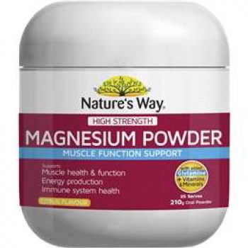 Nature’s Way High Strength Magnesium Powder Citrus Flavour 210g