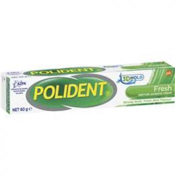 Polident Denture Adhesive Cream Fresh Mint 60g