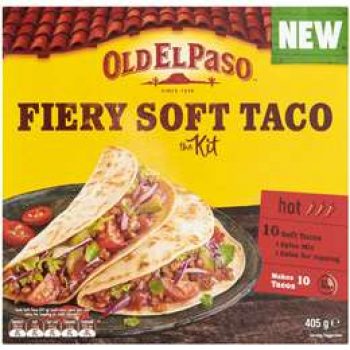 Old El Paso Fiery Soft Taco Kit Hot  405g