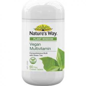 Nature’s Way Plant Wisdom Vegan Multivitamin Coated Tablets 60 pack