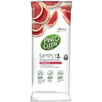 Pine O Cleen Simply Biodegradeable Wipes Grapefruit 90 pack