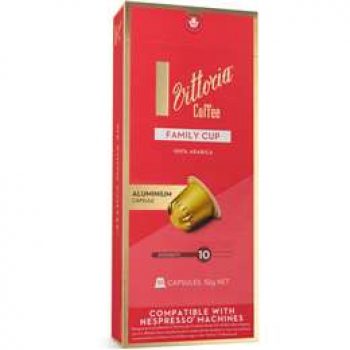 Vittoria Family Cup Nespresso Compatible Coffee Capsules pack 10