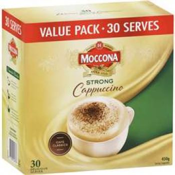 Moccona Strong Cappuccino Sachets  30 pack