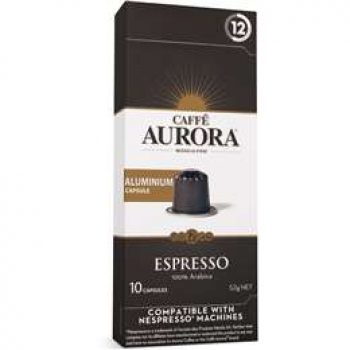 Caffe Aurora Espresso Nespresso Compatible Coffee Capsules pack 10