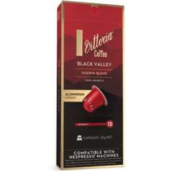 Vittoria Black Valley Nespresso Compatible Coffee Capsules pack 10
