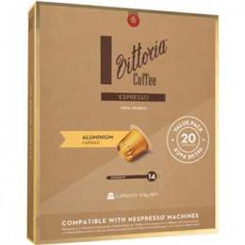 Vittoria Espresso Arabica Aluminium Coffee Capsules 20 pack