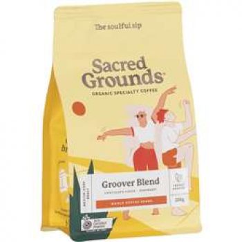 Sacred Grounds Groover Blend Whole Coffee Beans 200g