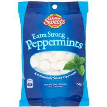 Dollar Sweets Peppermints Extra Strong 150g bag