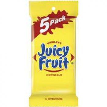 Wrigley’s Juicy Fruit Chewing Gum Multipack 5×10 Piece 70g