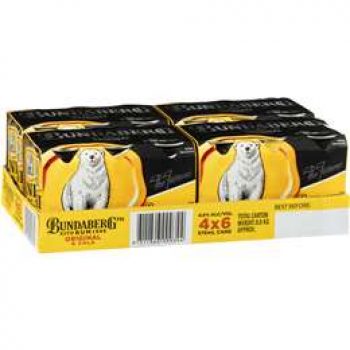 Bundaberg Rum & Cola Cans 24x375ml