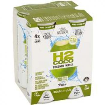 H2coco Pure Coconut Water  355ml x4 pack