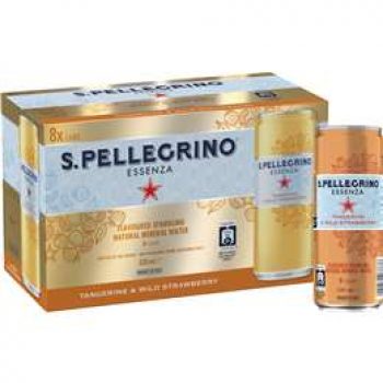 Sanpellegrino Essenza Tangerine & Wild Strawberry 330ml x8 pack