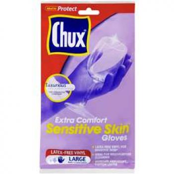 Chux Extra Comfort Gloves Sensitive Skin Large 1 pair