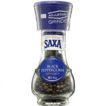 Saxa Pepper Grinder Black Peppercorn 45g