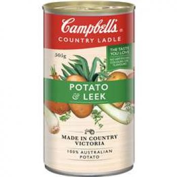 Campbell’s Country Ladle Canned Soup Potato & Leek 505g