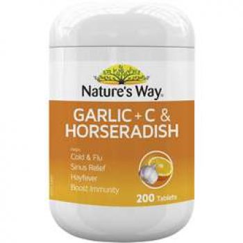 Nature’s Way Immunity Defense Garlic & Horseradish Tablets 200 pack