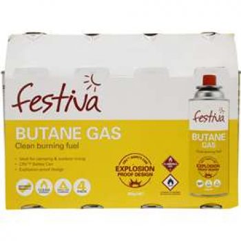 Festiva Bbq Accessory Butane Gas Cannisters 4pk