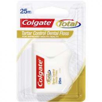Colgate Total Tartar Control Durable Oral Care Dental Floss 25m