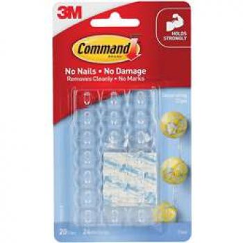 3m Command Decorating Clips Clear 20 pack