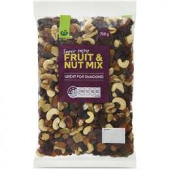 Woolworths Mixed Nuts & Fruit 750g pack