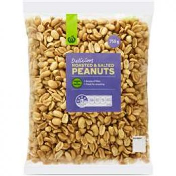 Woolworths Peanuts Roasted & Salted 750g pack