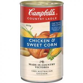 Campbell’s Country Ladle Canned Soup Chicken & Sweet Corn 505g
