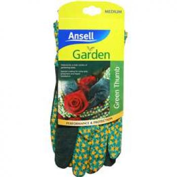 Ansell Garden Gloves Green Thumb Medium 1pk