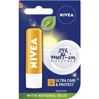 Nivea Repair & Protect Moisturising Lip Balm With Spf15 4.8g