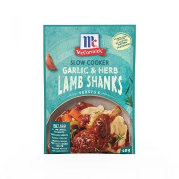 McCormick Slow Cooker – Garlic & Herb Lamb Shanks