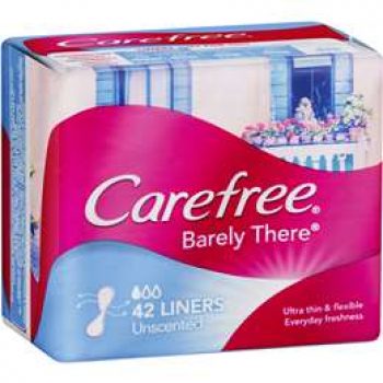 Carefree Barely There Panty Liners Ultra Thin Breathable 42 pack
