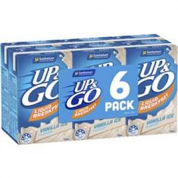 Sanitarium Up&go Liquid Breakfast Vanilla Ice 6 pack