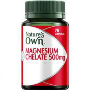 Nature’s Own Magnesium Chelate 500mg Capsules 75 pack