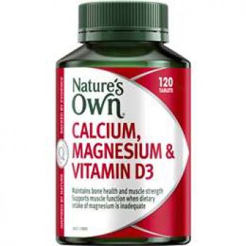 Nature’s Own Calcium, Magnesium & Vitamin D3 Tablets 120 pack