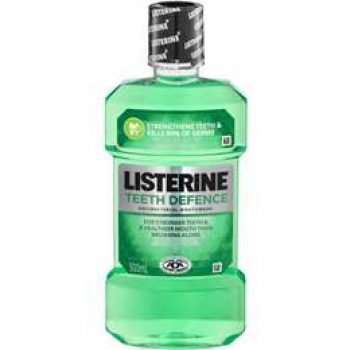 Listerine Teeth Defence Mouthwash Antiseptic With Fluoride 500ml