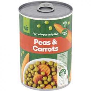 Woolworths Peas & Carrots  420g