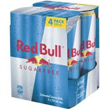Red Bull Energy Drink Sugar Free 4x250ml