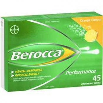 Berocca Energy Vitamin Orange Effervescent Tablets 45 pack